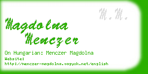magdolna menczer business card